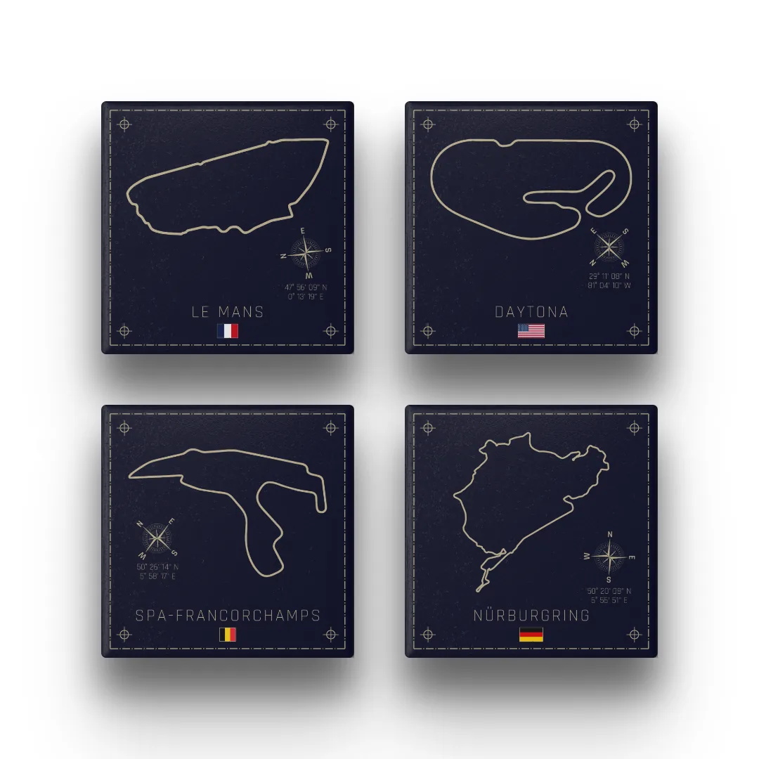 24 Hour Legends Pack — ceramic coaster set, Blueprint