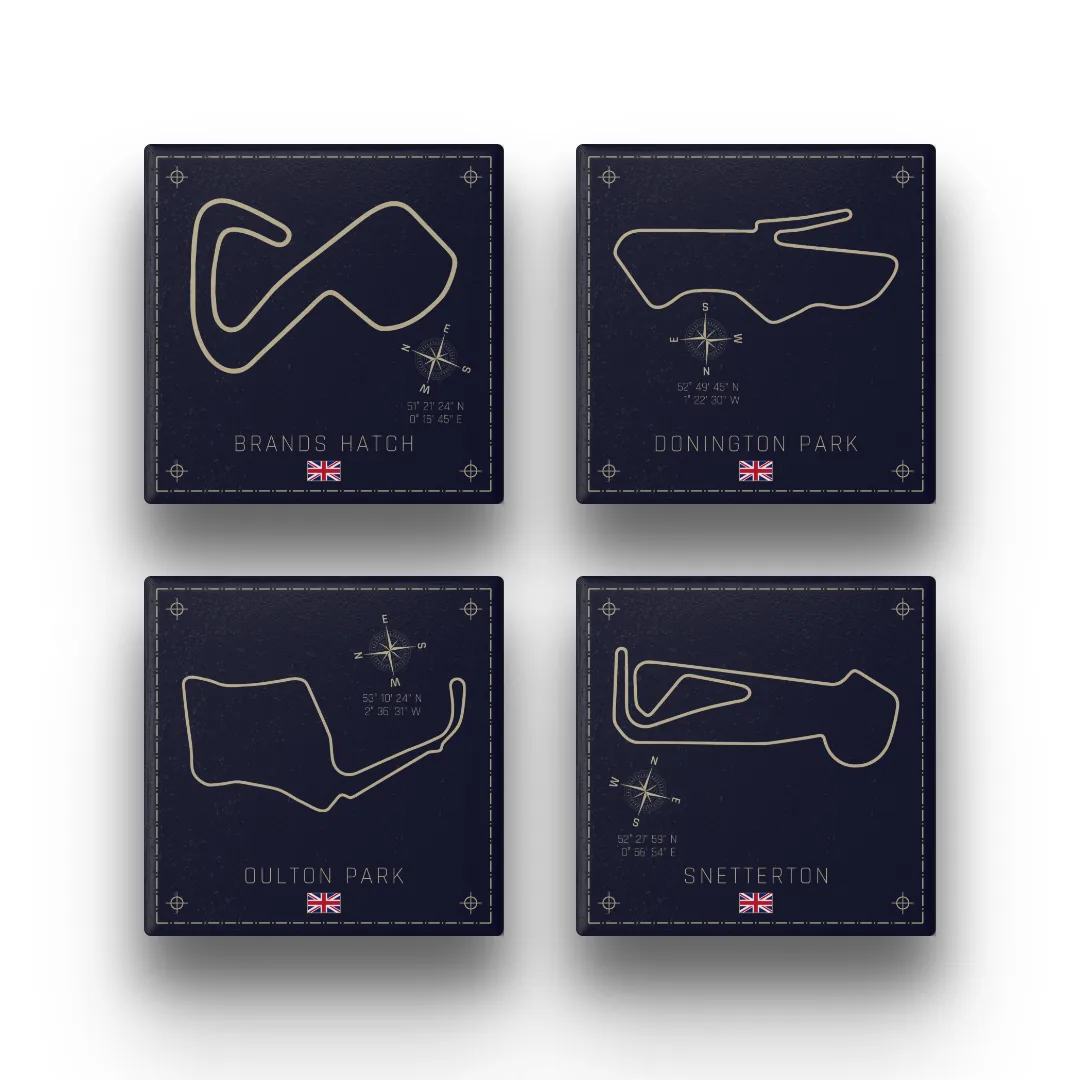 British Touring Pack — ceramic coaster set, Blueprint