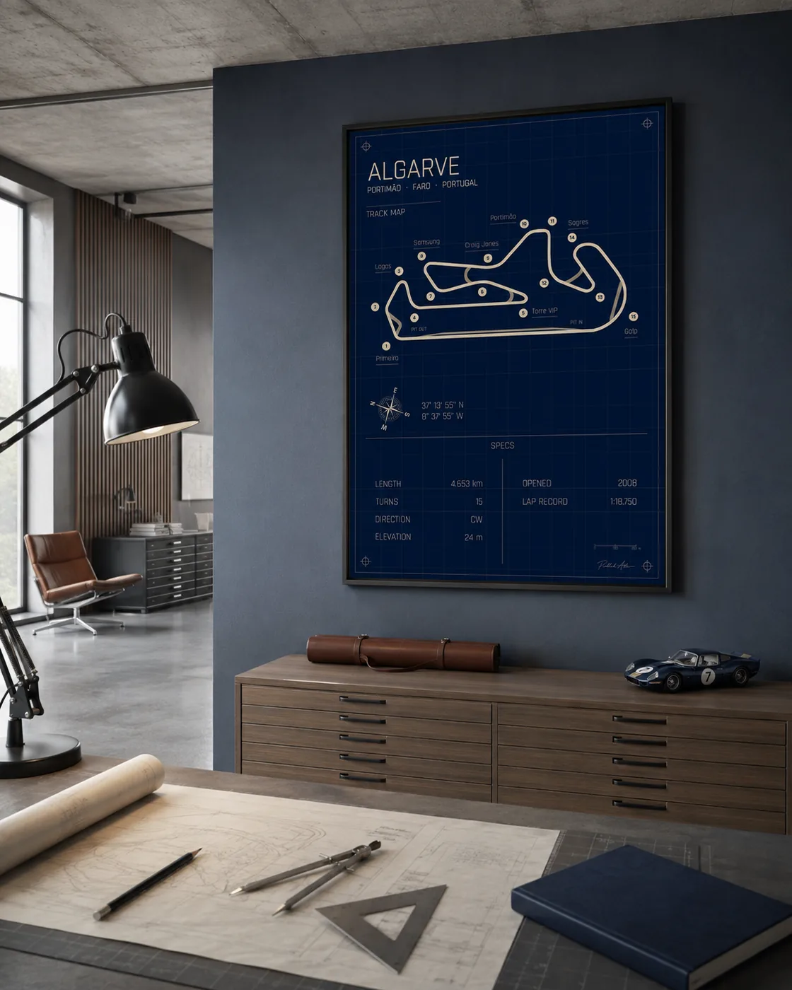 Algarve circuit poster — Blueprint