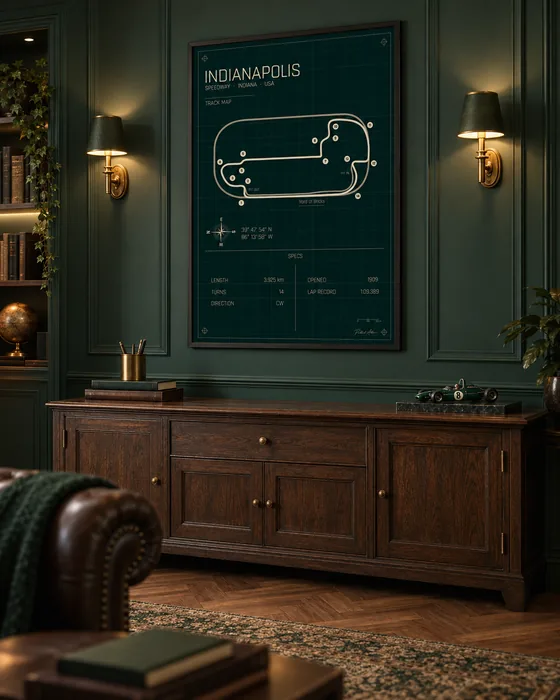 Indianapolis track map poster, Heritage edition