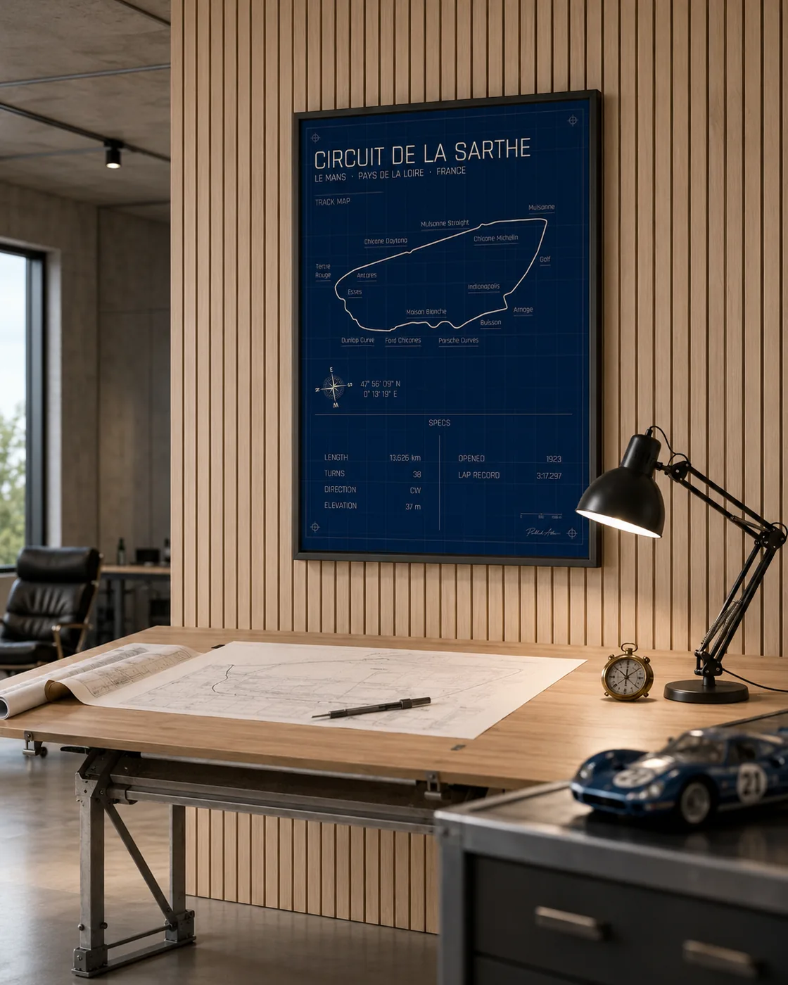Circuit de la Sarthe circuit poster — Blueprint