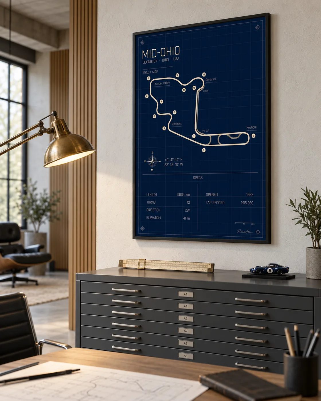 Mid-Ohio circuit poster — Blueprint