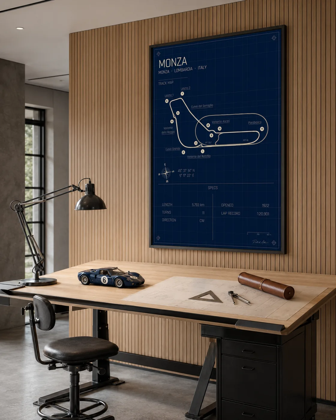 Monza circuit poster — Blueprint (Poster)