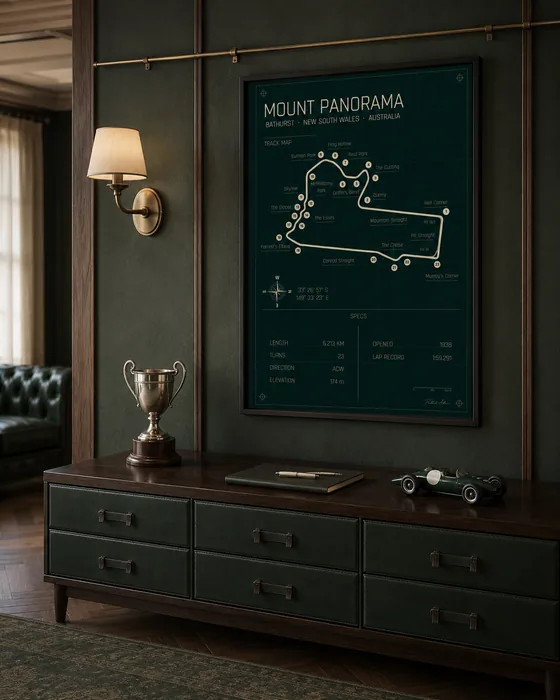 Mount Panorama circuit poster — Heritage edition