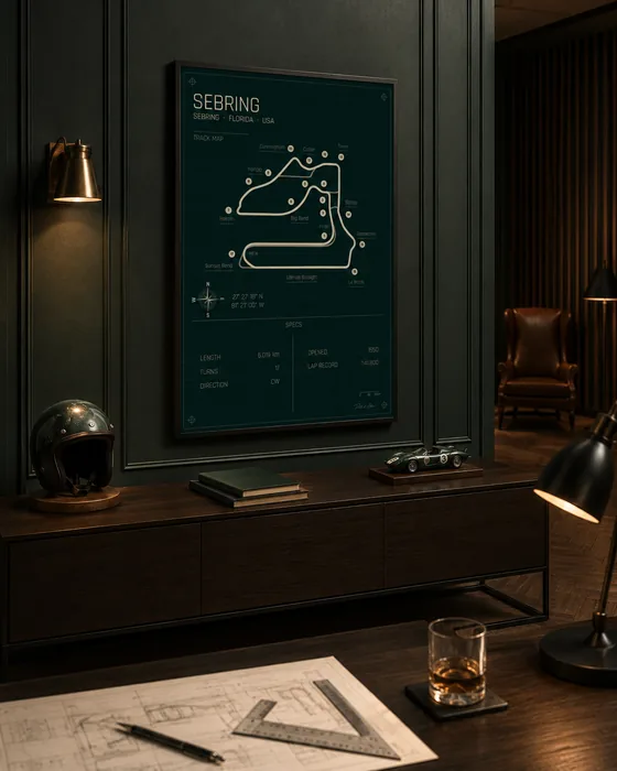 Sebring circuit poster — Heritage edition