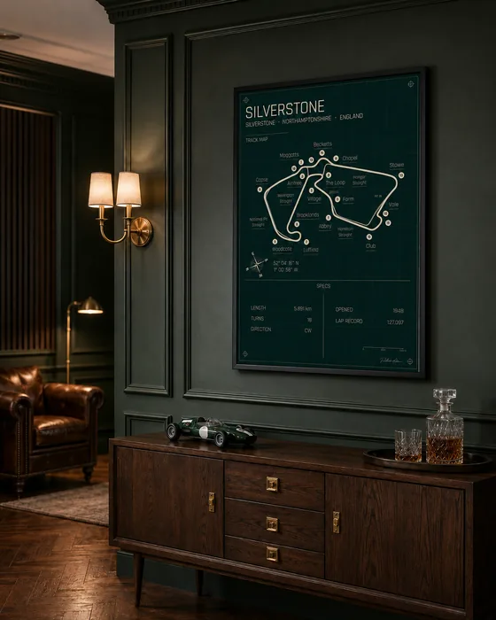 Silverstone circuit poster — Heritage edition