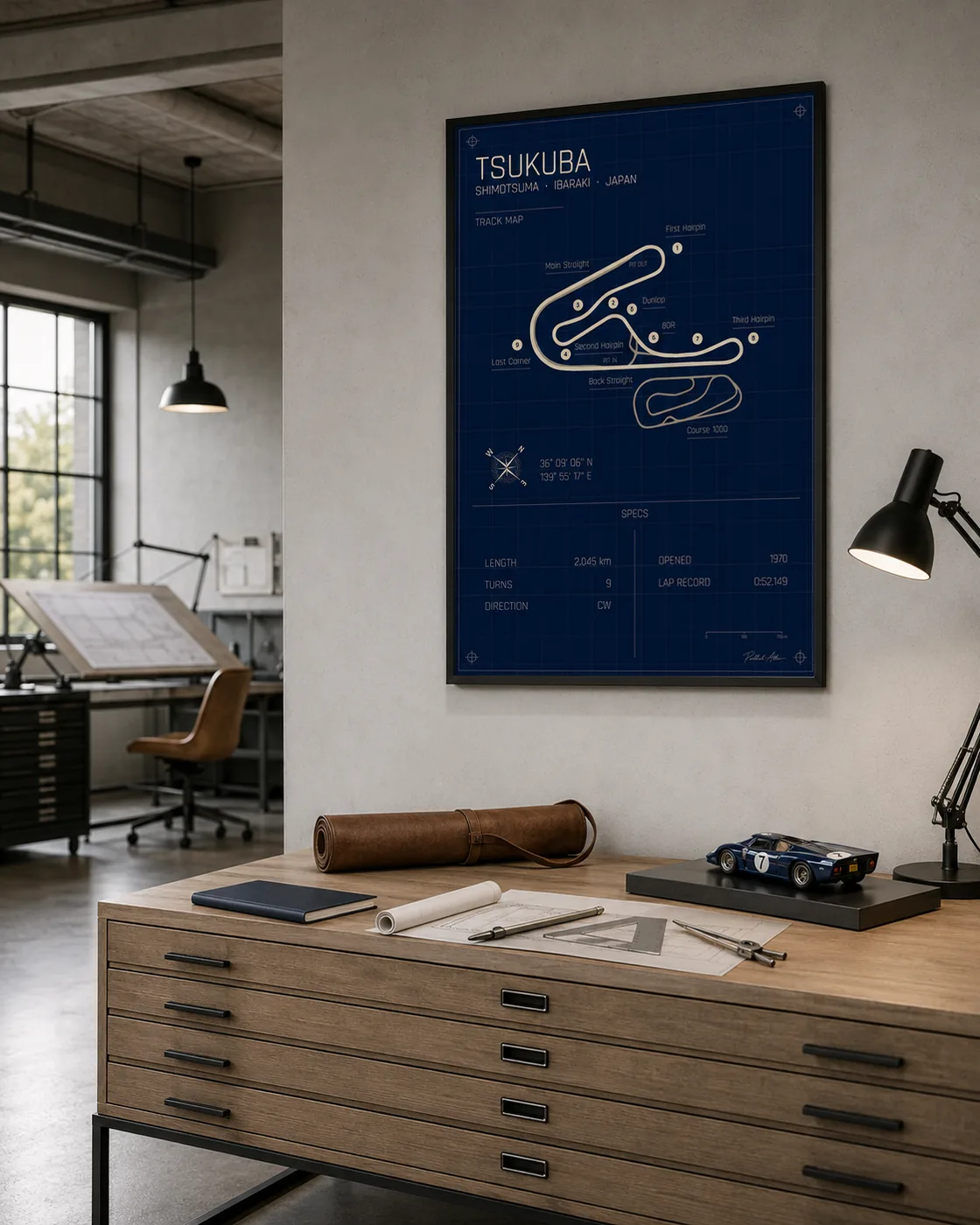 Tsukuba circuit poster — Blueprint