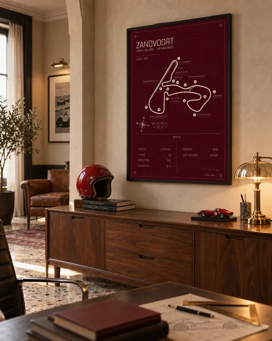 Póster del circuito de Zandvoort, edición Rosso